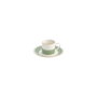 Hermia Alya Juego de tazas de café Verde oscuro, Blanco y Dorado
